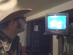 Stage monitor at the Woodland Opera House