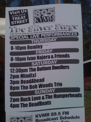 KVMR stage lineup poster